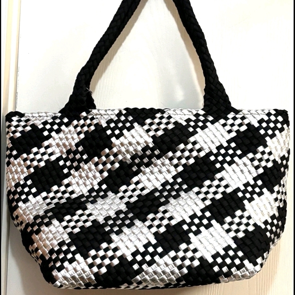 Wildfox Black and White Large Checkered Tote